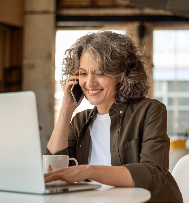 woman using springly for her nonprofit management