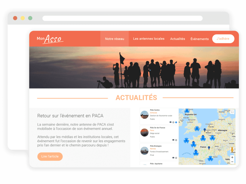 Site internet pour association en réseau