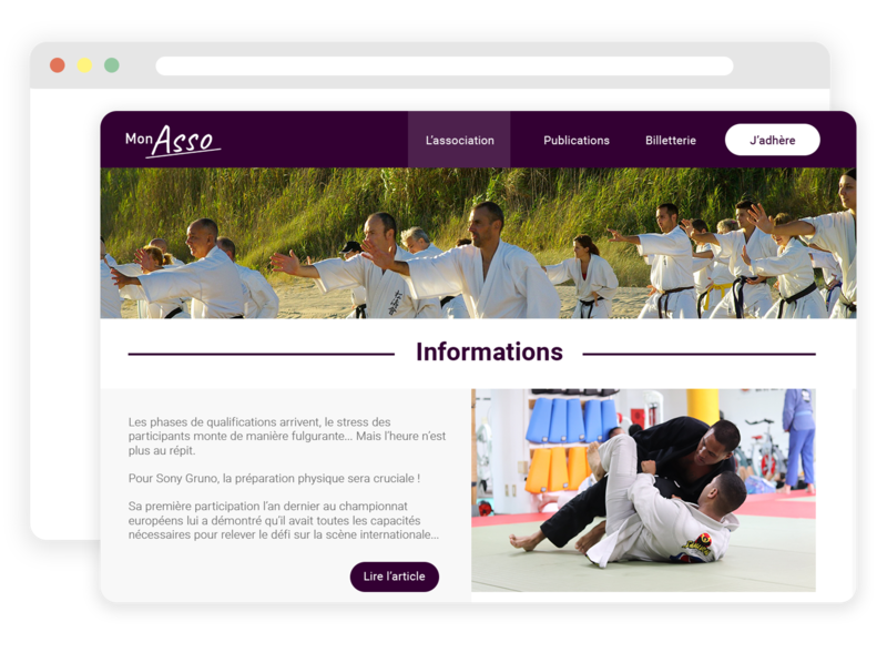 Site web pour club de judo