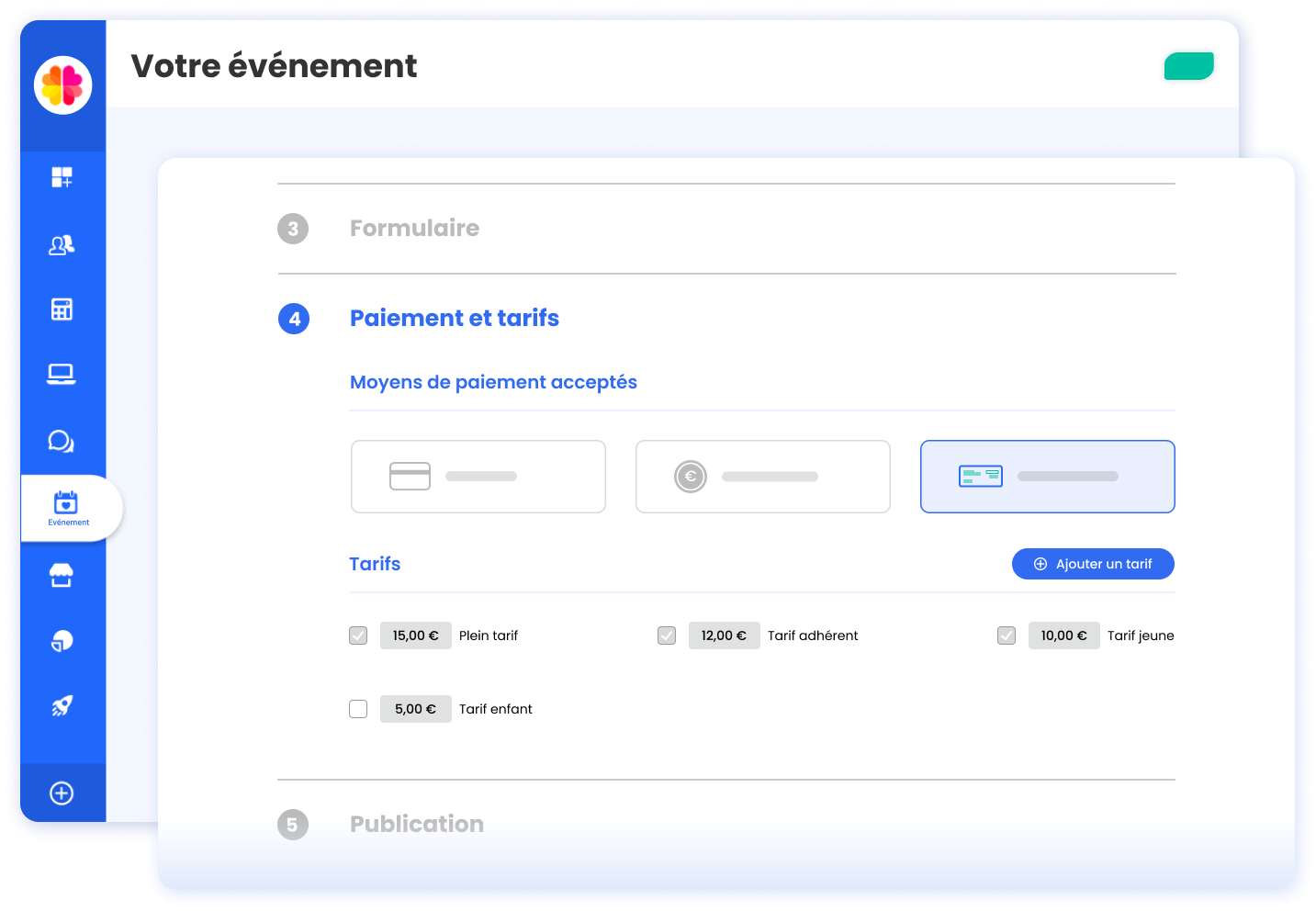 Inscriptions en ligne pour les événements associatifs