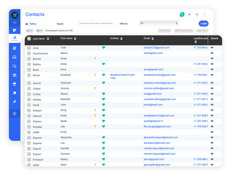 membership management software registrant list