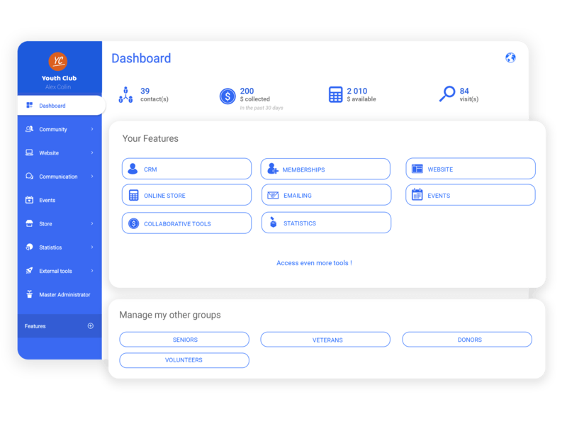 easy crm software dashboard