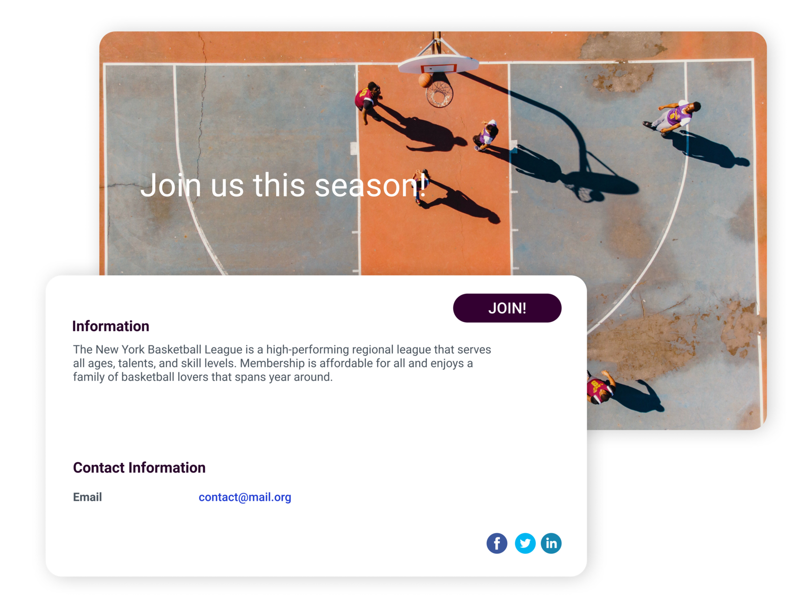 basketball club management software membership